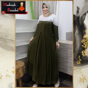 MUSLIMAH BRANDED - Gamis DEURA Daily DW13 Army / Gamis DEURA Kekinian / Gamis Remaja / Gamis Wanita
