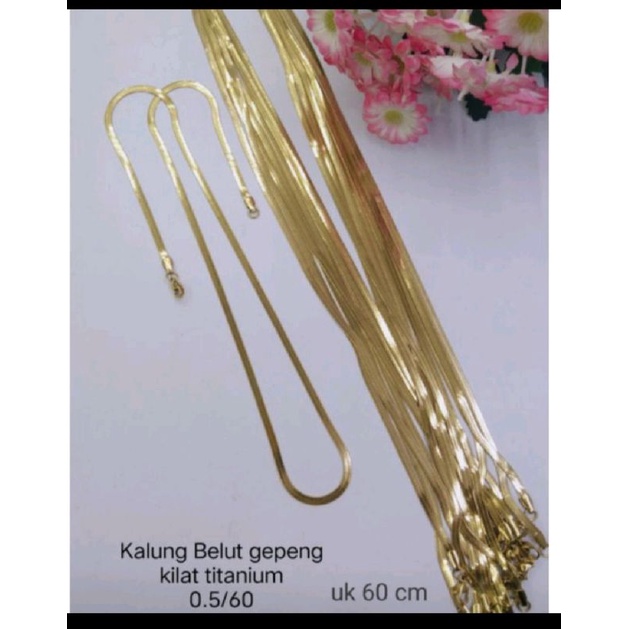 SD575. Kalung titanium ukuran 60 cm anti karat