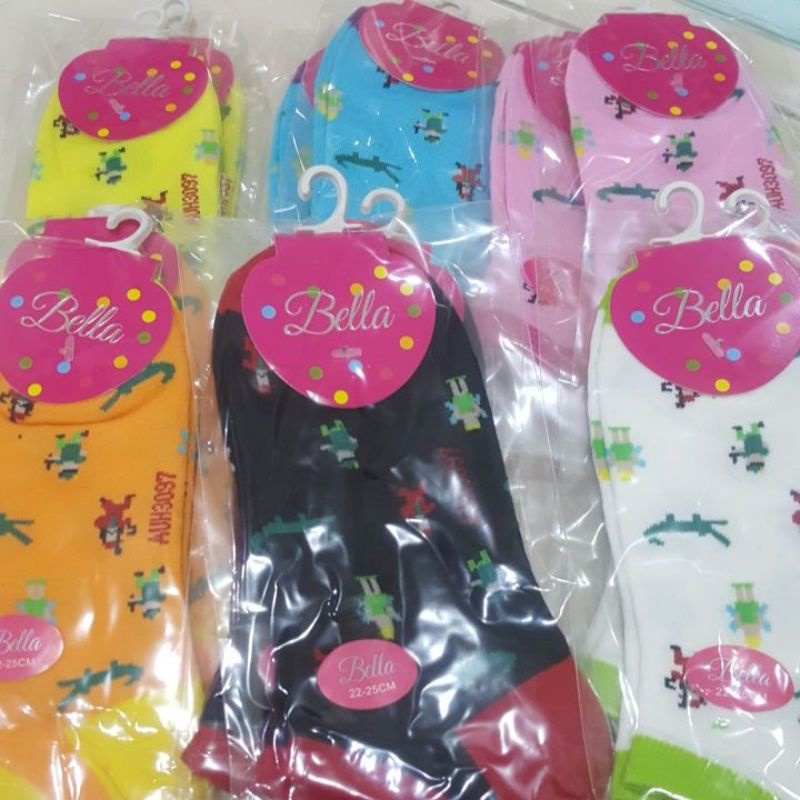 kaos kaki anak remaja bella peterpan kapten hook socks kids teen 22-25