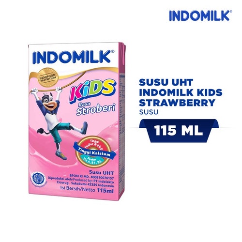 

Indomilk Susu Cair UHT Kids Strawberry 115 ml