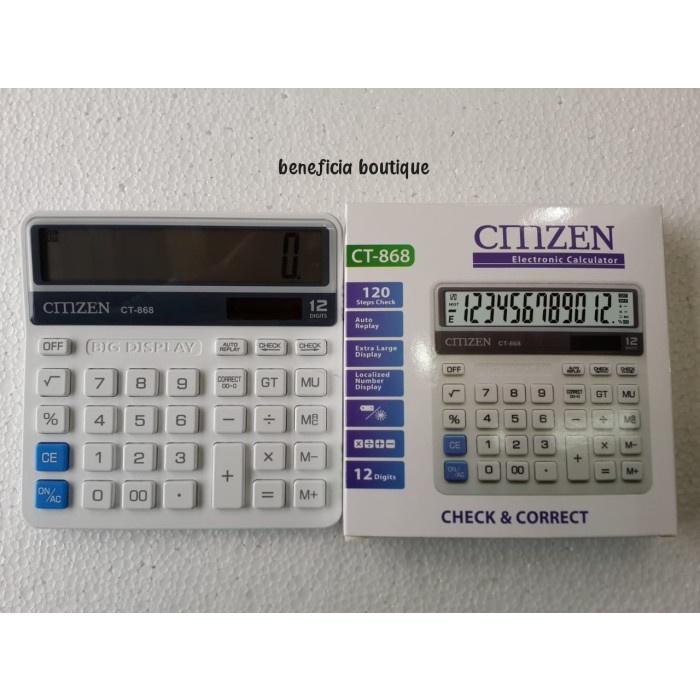 

TERBARU KALKULATOR CITIZEN CT 868, 12 DIGIT