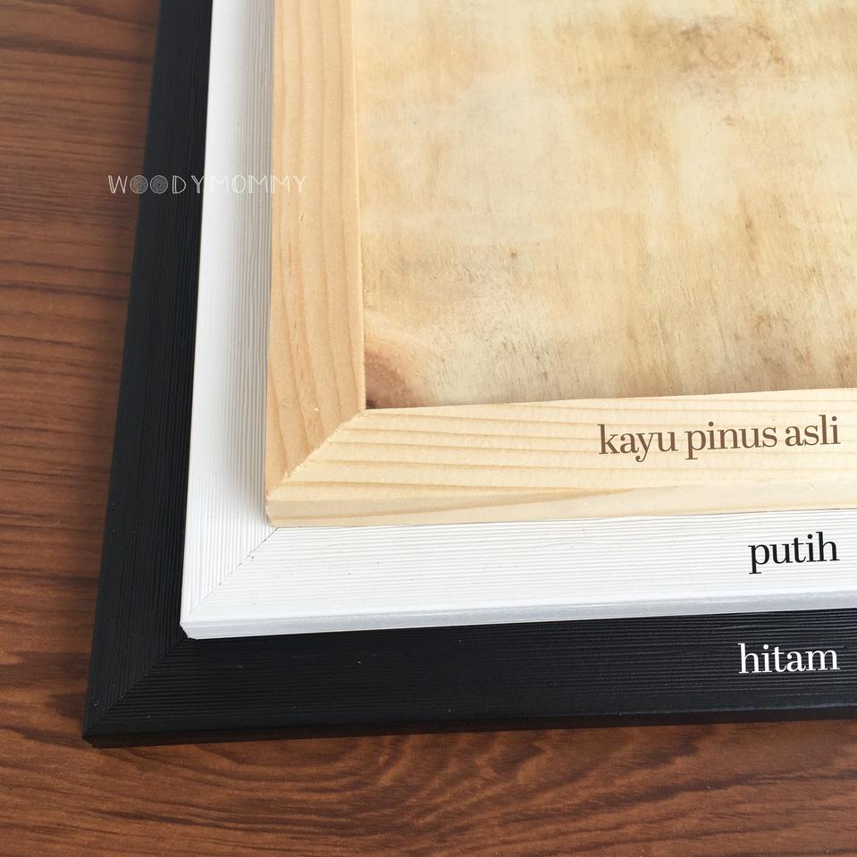 Stok Terbatas Frame Poster A3+ 32x48 cm A3 plus - Bingkai Kayu Pinus Natural - Pigura Figura Minimal