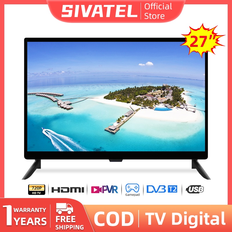 Sivatel TV LED 27 inch HD TV digital  Ready Televisi Murah layar komputer Gaming Monitor TV   layar 