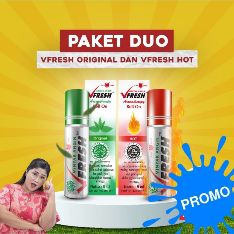 Paket Duo Freshcare VFresh 8ml isi 2pcs Original & Hot