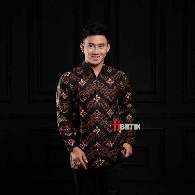 BAJU BATIK COUPLE AYAH DAN ANAK LAKI-LAKI Zig Zag Hitam TERLARIS / COD