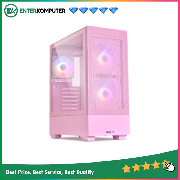 Casing LIAN LI LANCOOL 205 MESH C PINK - SIDE TEMPERED GLASS