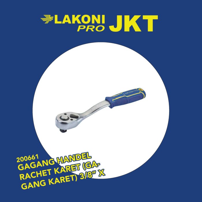 Shock 200661 Lakoni Pro Gagang Handel Rachet Karet (Gagang Karet) 3/8" X 8"