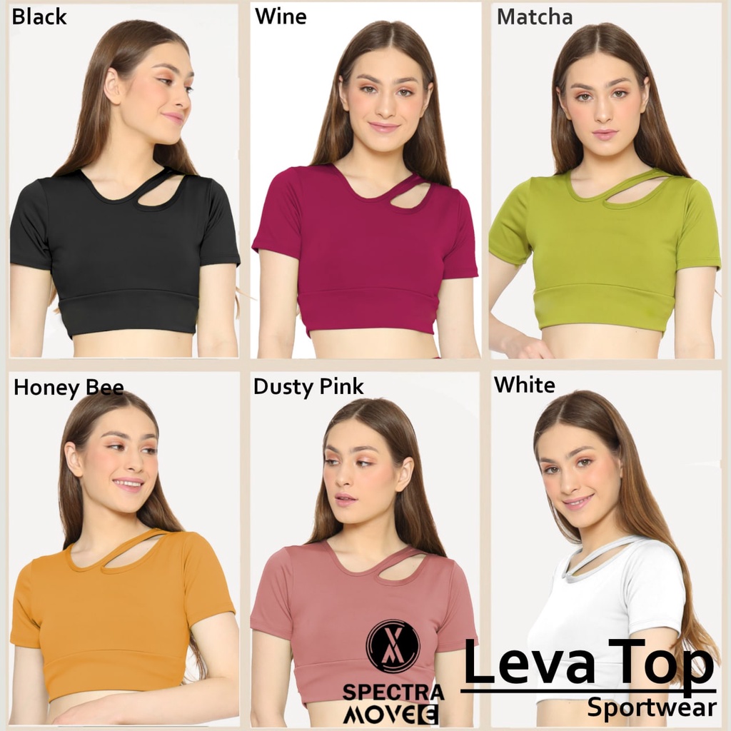 Baju senam wanita LEVA TOP atasan senam zumba baju aerobic bandung