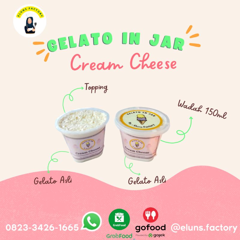 

[Gelato in jar Viral 150ML] Rasa Cream Cheese