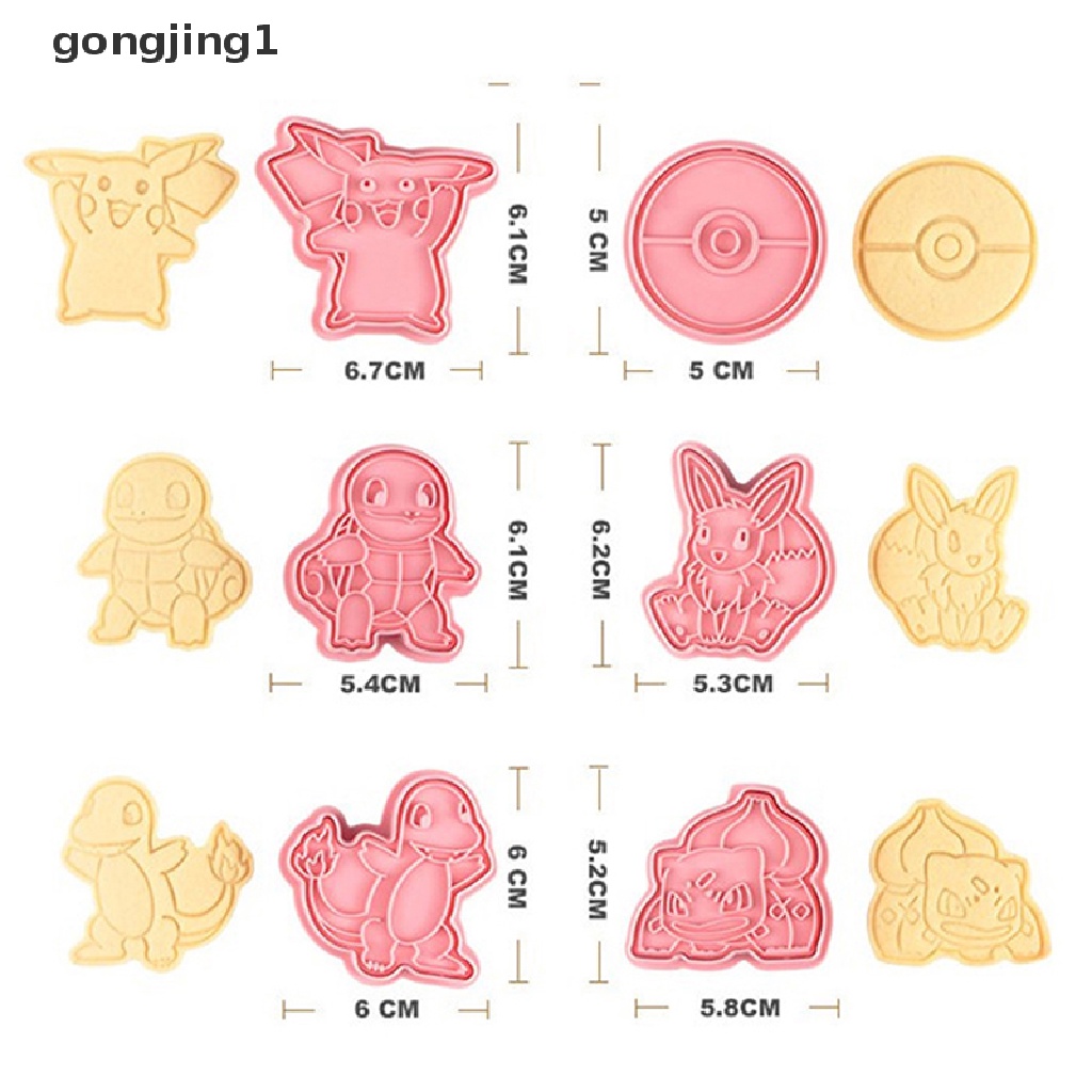 Ggg 6Set Kartun elf Cookie Press Tipe Biskuit Plastik cutg die set ID