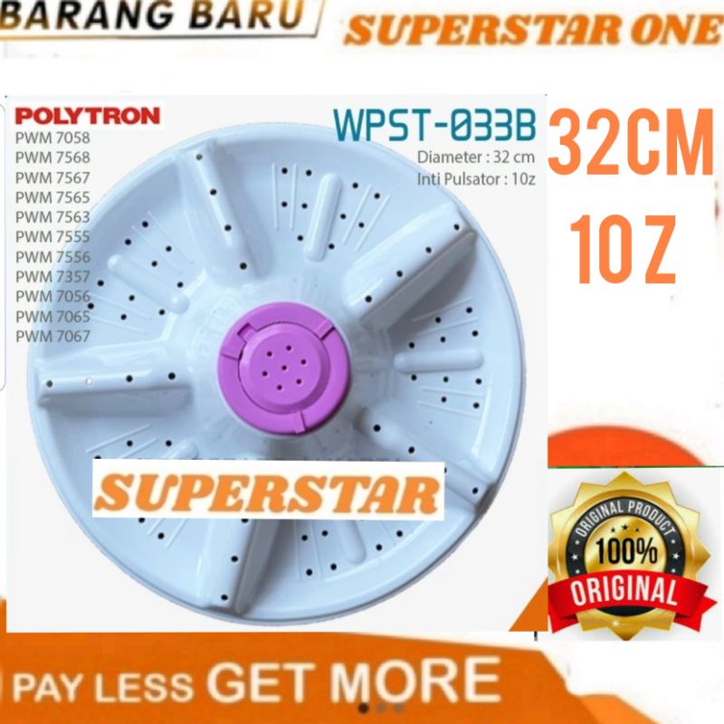 pulsator mesin cuci polytron pwm7565 pwm7365 pwm7555 pwm7556 pwm7357