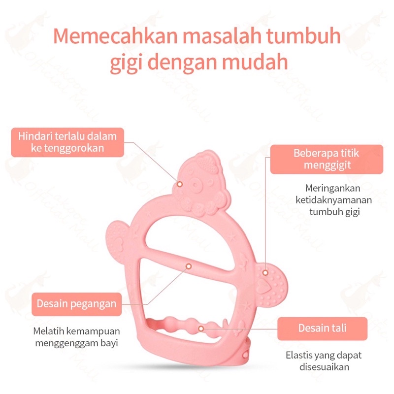 Teether bayi gelang bpa free Mainan gigitan bayi silikon RK3