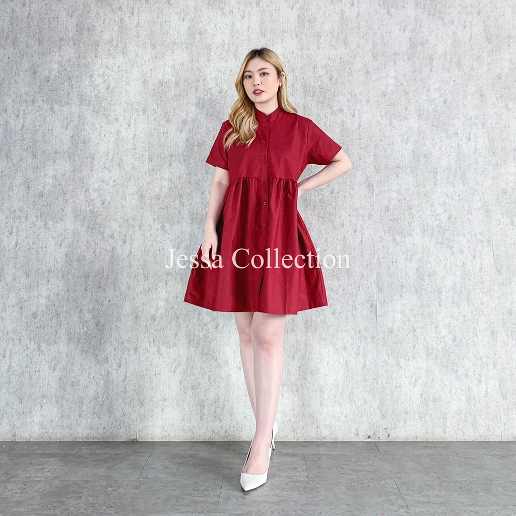 Premium Edshe Button Dress TH 004 COTTON