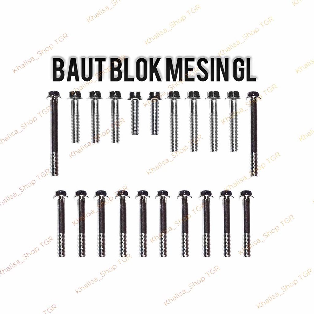 1 set baud Baut Blok Mesin Honda GL PRO / 1 Set 21Pcs Baud Blok Mesin GL Pro