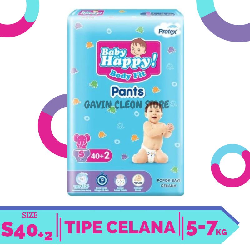 Baby Happy Body Pants Size S M L XL XXL -Popok Baby Happy - Popok Tipe Celana