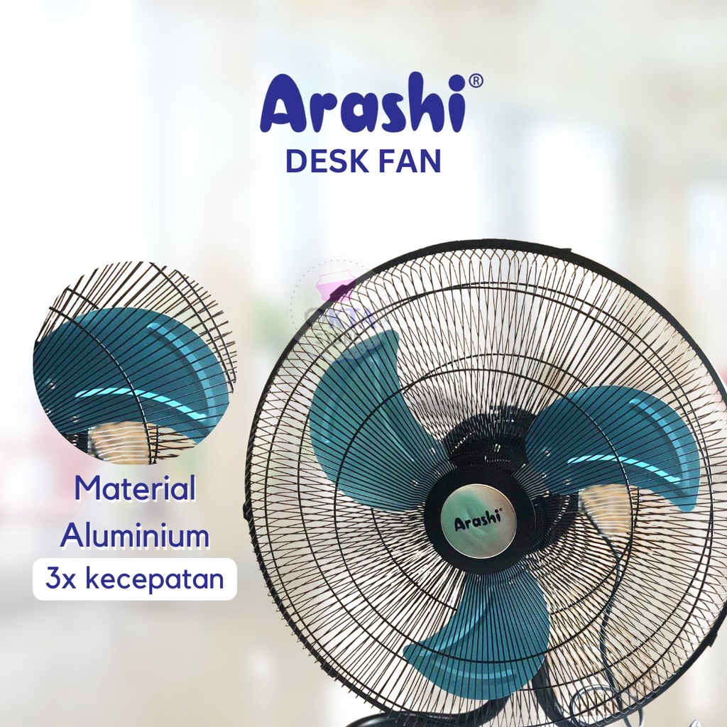 Arashi Kipas Angin Desk Fan Industri AR 138 AFIF 20151 OS 20 Inch 360 Derajat Berputar