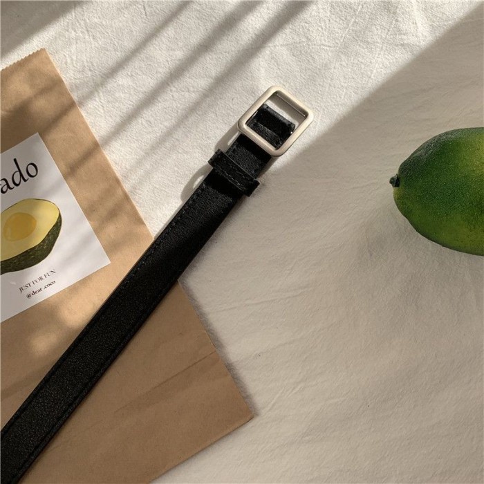 Ikat Pinggang Wanita Ikat Pinggang Wanita Fashion Belt Casual Waist Adjustable Tipis "Vani" - Black(