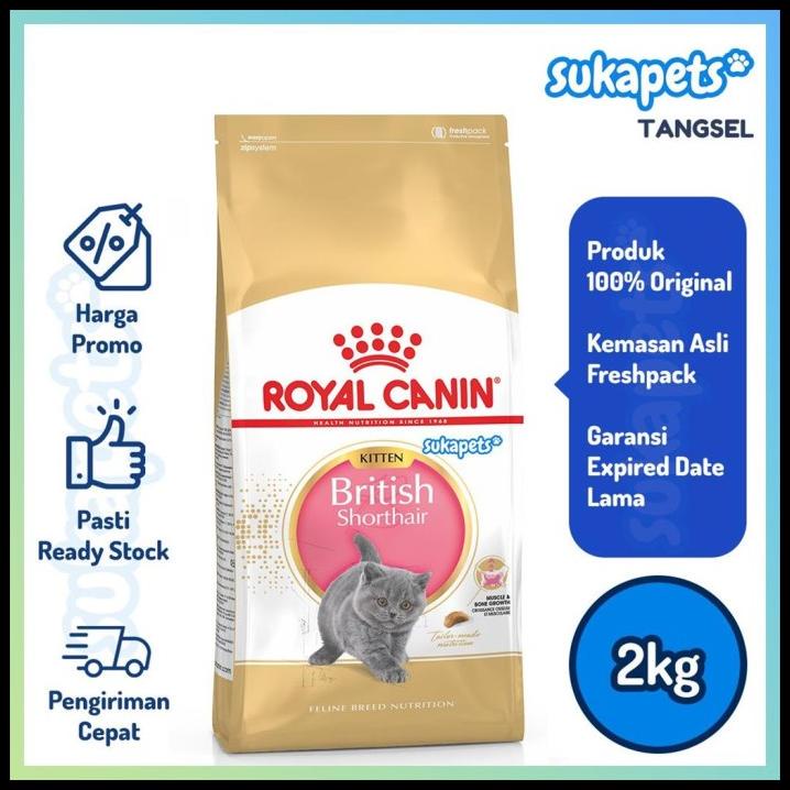 Promo Royal Canin Kitten British Shorthair Makanan Anak Kucing Dry 2Kg