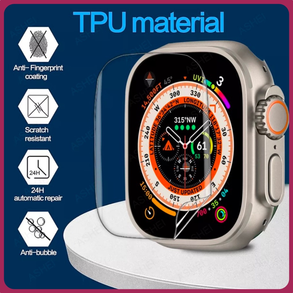 2D Hydrogel case HANYA untuk AppIe watch 8 ultra 49mm Anti gores Smartwatch
