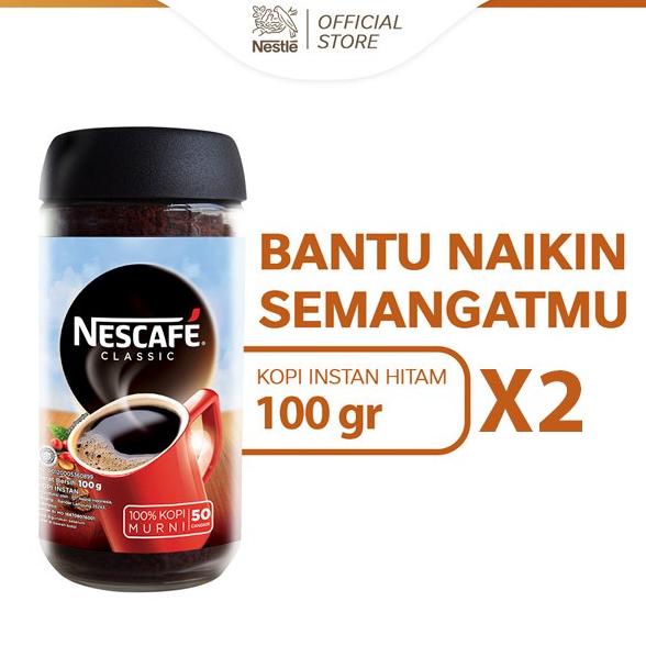 

[BISA COD] NESCAFE Classic Kopi Instan Kopi Hitam 100g Jar 2pcs