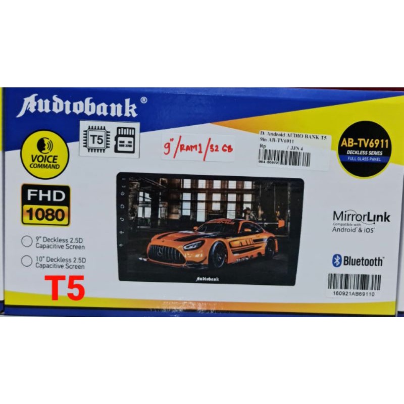 AUDIOBANK Android Car Player Deckless AB-TV 6911 #Ready s.tock langsung pesan#