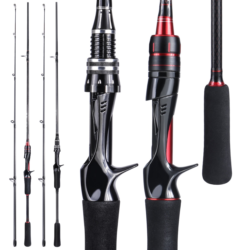 Melempar/Spining Fishing Rod 1.8M Dimensi  Karbon Fishing Rod EVA Tangkap 2 Seksi Untuk Air Manis Atau Air Manis