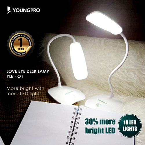 SGS YOUNGPRO  18 LED LAMPU MEJA BELAJAR ESTETIK LAMPU BELAJAR CHARGER