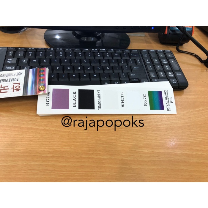 

HOT STAMPING FOIL ROYAL GLORY RG HITAM 32CM X 120M