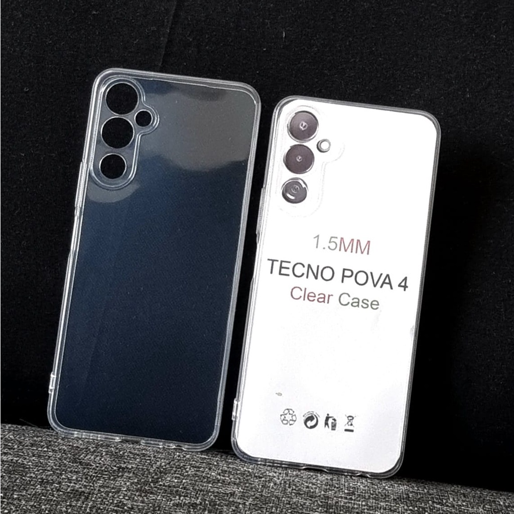 Soft Case Silikon Tecno Pova 4 Pova 4 Pro Bening Transparant Airbag Anti Crack Tebal