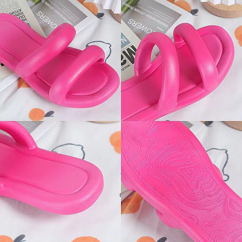 CUCI GUDANG TOPGROSIR TG1635 Sandal Slop Wanita Import Model Tali 2 Besar