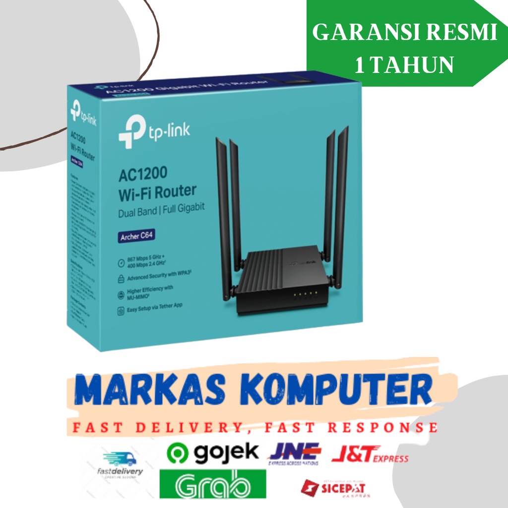 Tp-link Archer C64 AC1200 Wireless MU-MIMO WiFi Router