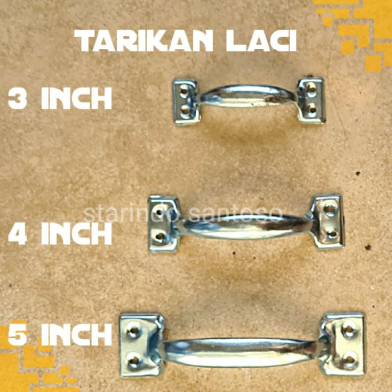 TARIKAN LACI 3 4 5 6 inch plat krom