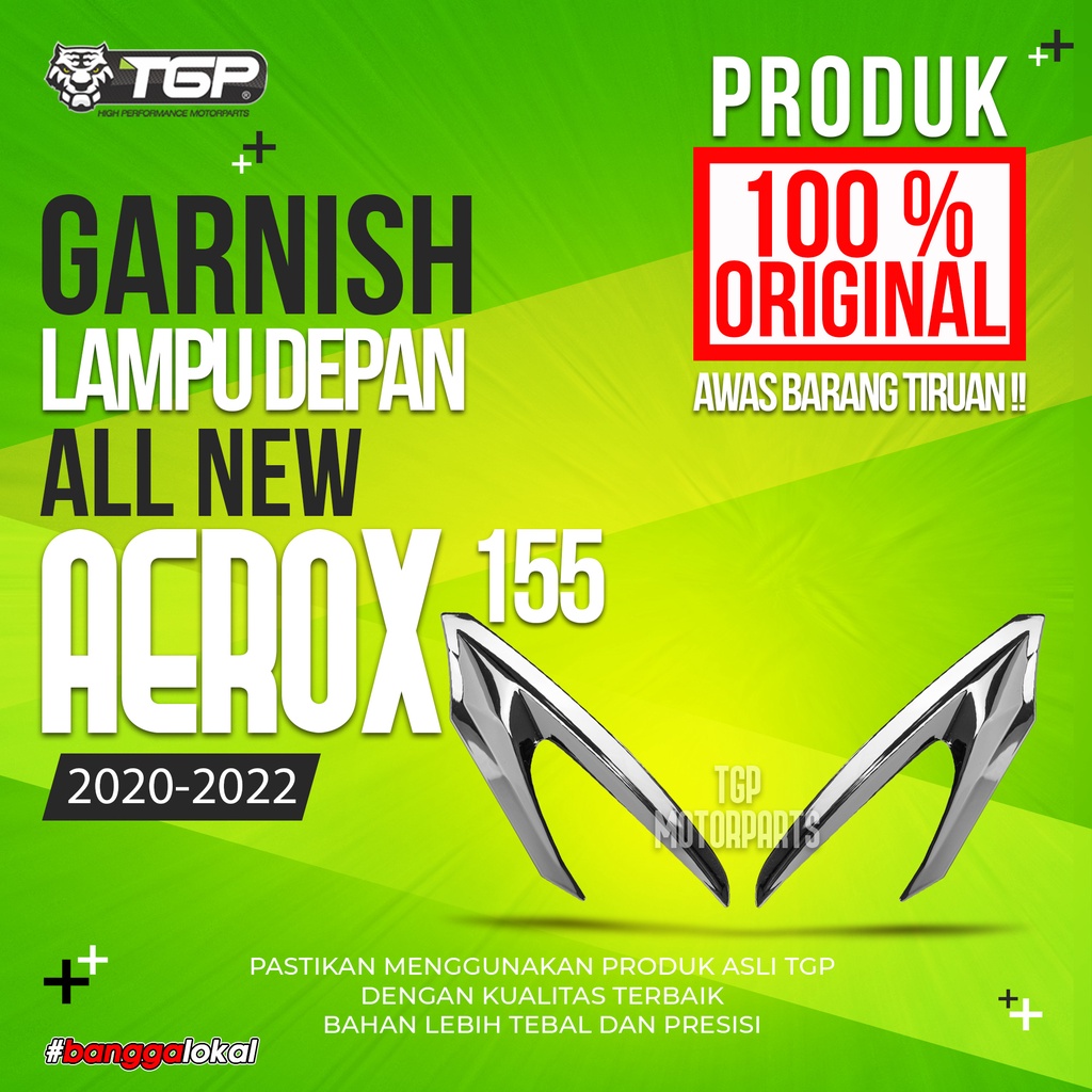 Garnish Lampu Depan All New Aerox 155 Connected 2021 Aksesoris Variasi Sepeda Motor Yamaha