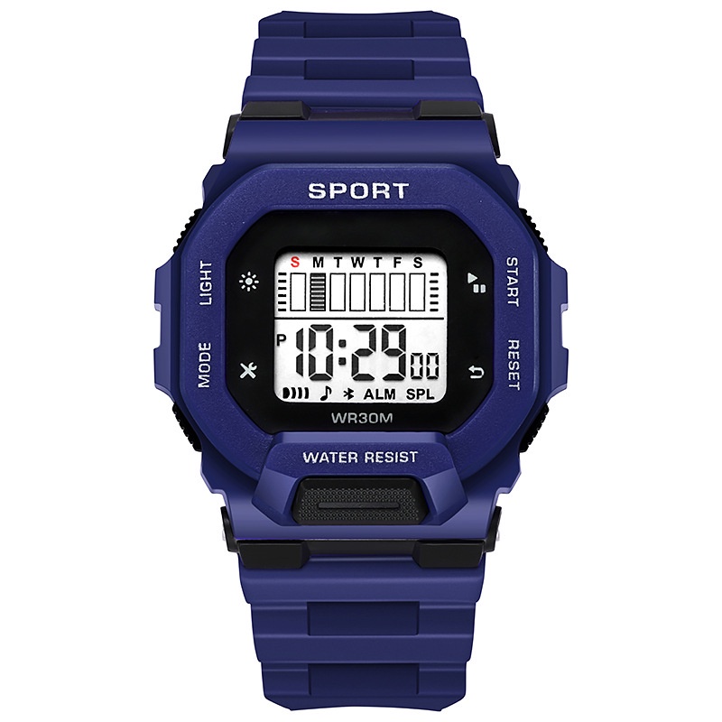 [DGS] COD Jam Tangan Digital Rubber Pria / Wanita Segi Grosir Karet Rubber Sport Led Korea Sport Elektronik Motif M175