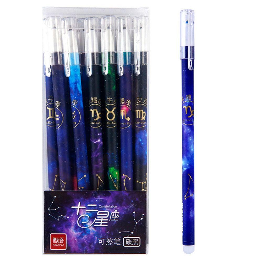 Preva 12PCS/Set Pena Gel Perlengkapan Kantor Sekolah Alat Tulis Kreatif 0.5mm Pena Dihapus