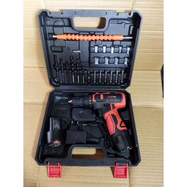 Bor baterai 12v JLD Tool set 2 baterai koper cordless