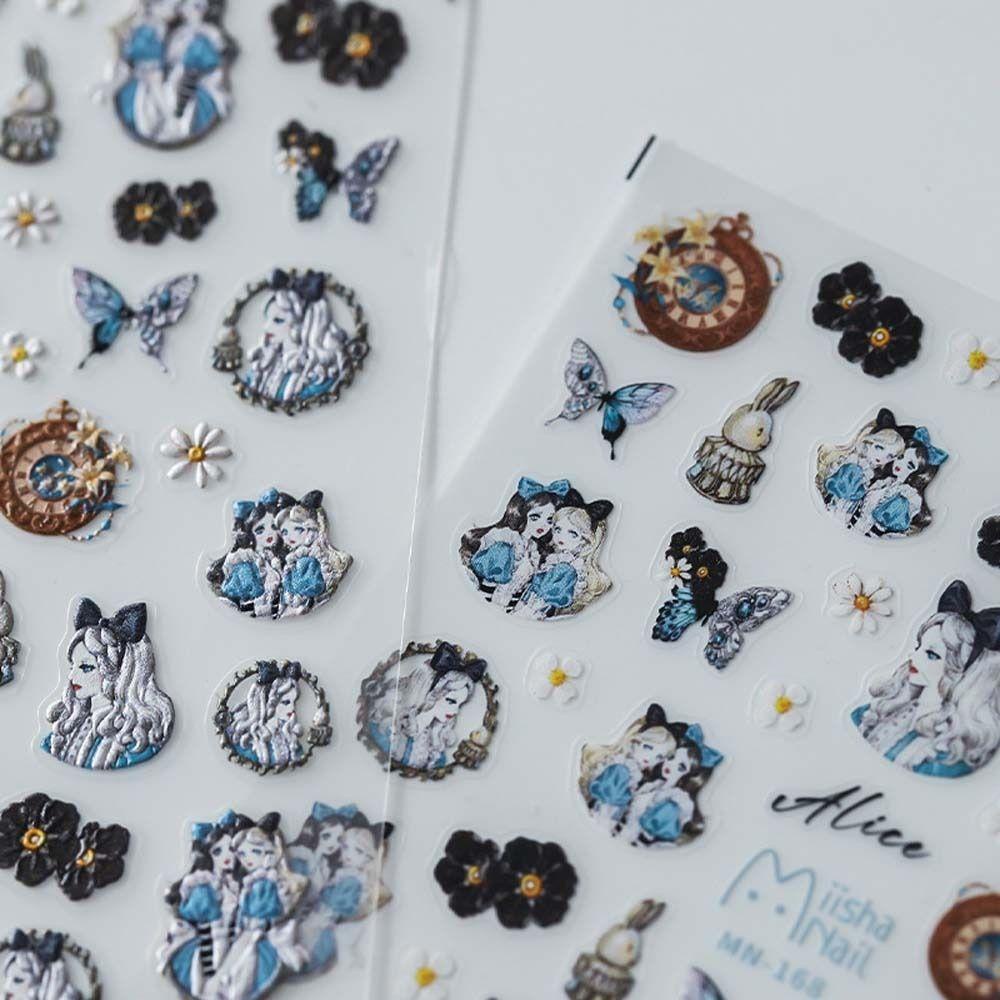 [Elegan] Kartun Stiker Kuku Wanita Relief Duffy Bear Manicure Aksesoris Gajah Bebek Nail Art Dekorasi
