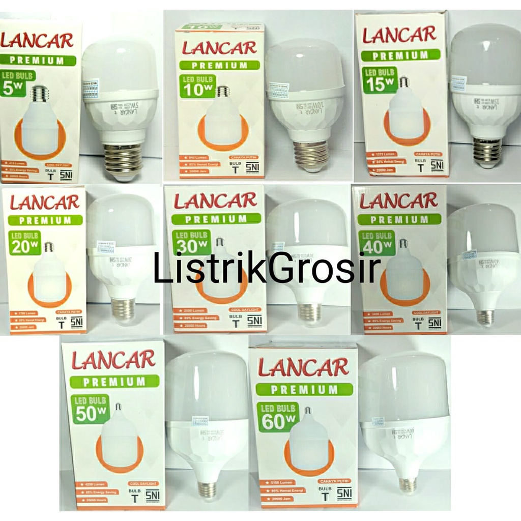 Capsule Lampu Led LANCAR PREMIUM T Bulb 40w 40 Watt Bohlam Led Kapsul