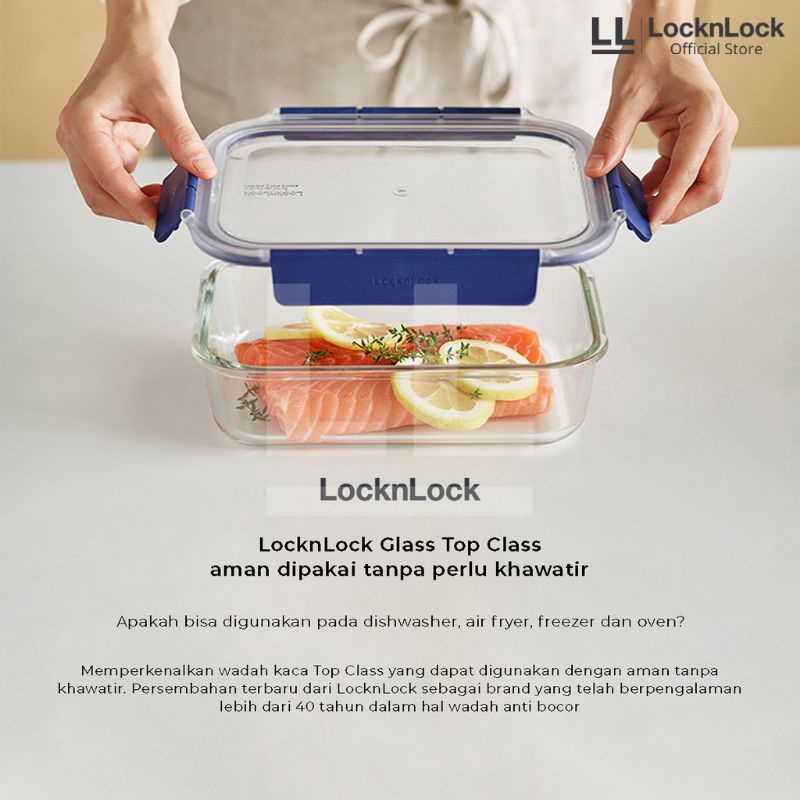 Lock n Lock Top Class Oven Glass Kedap Air dan Udara Rectangular locknlock Lock &amp; Lock  Lock and Lock Lock n Lock Lock&amp;Lock