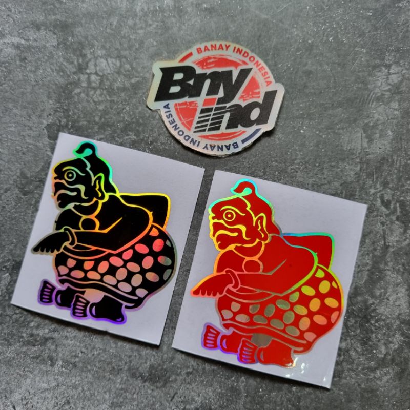 STICKER Sticker Wayang SEMAR Siluet Tumpuk Cutting