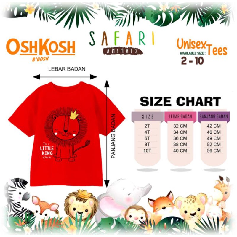 Kaos Oshkosh Anak Unisex