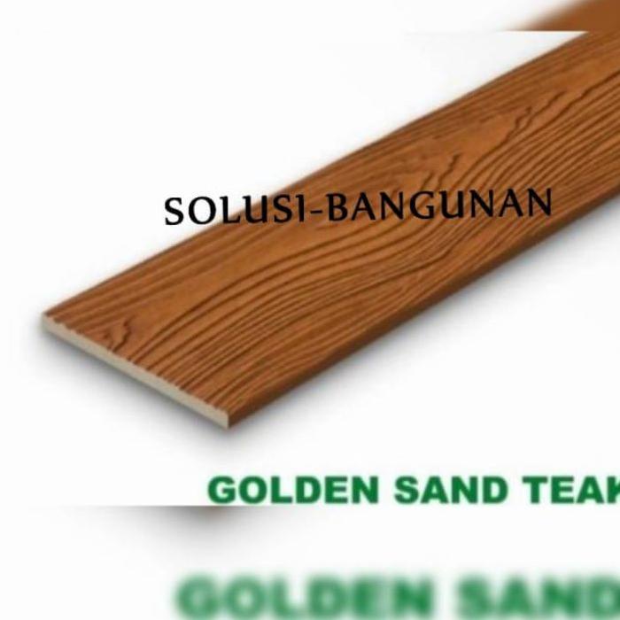 Paling Murah Sheraplank golden sand teak 08mmx200x3000/listplank motif kayu/grc plank/grc motif kayu/ shera plank/ lis plang/lisplank 20cm