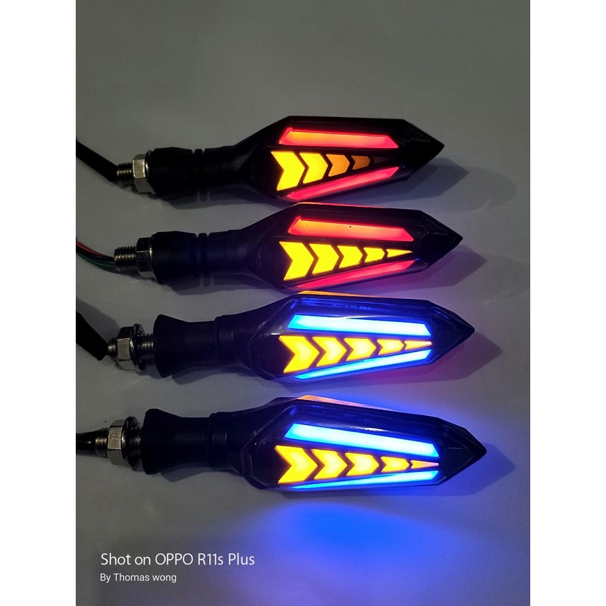 LAMPU SEN RUNING LED PANAH 2 SISI PANAH SENJA SEN BIRU KUNING CBR/VARIO/VIXION/R15/NINJA