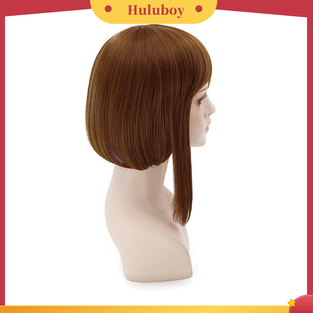 Wig Rambut Pendek Cosplay Anime Bahan Serat Sintetis Suhu Tinggi Untuk Wanita