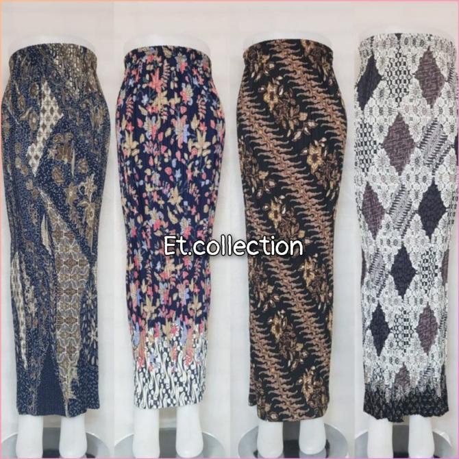 Rok Plisket Batik - Rok Batik Modern - Bawahan Batik Premium