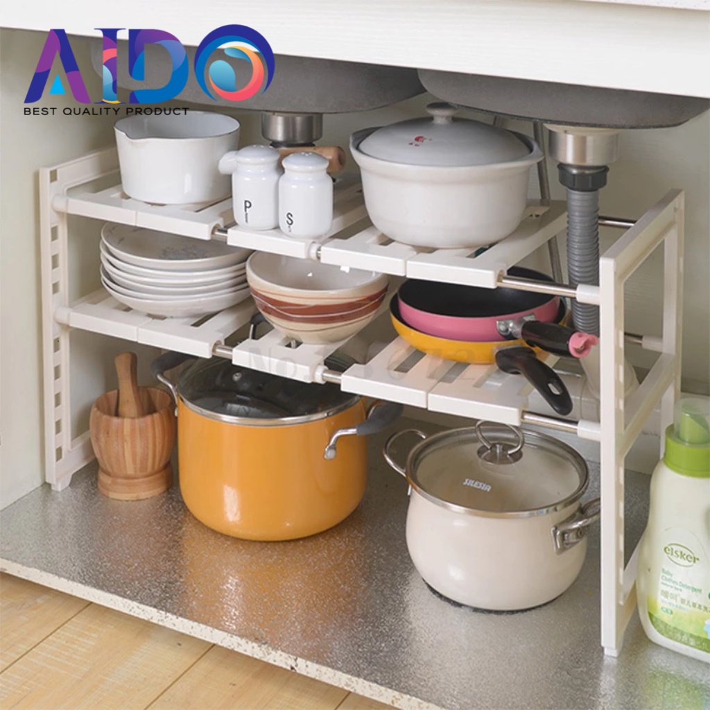 Rak Dapur Serbaguna Rak Penyimpanan Rak Bawah Wastafel Rak Dapur Susun Rak Panci Rak Bumbu Rak Kabinet Lemari Dapur