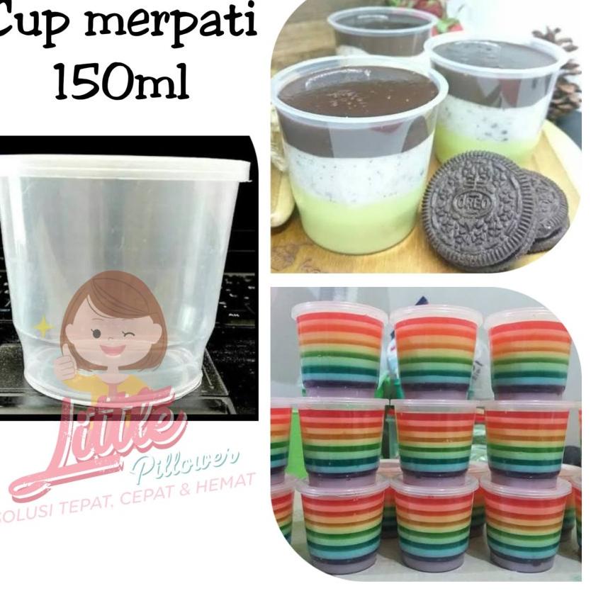 Terlaku.../ LPD(ISI 25PCS - CUP150ML) Cup Gelas Plastik 150ml/ Cup Puding/ Cup Selai/ Cup Slime