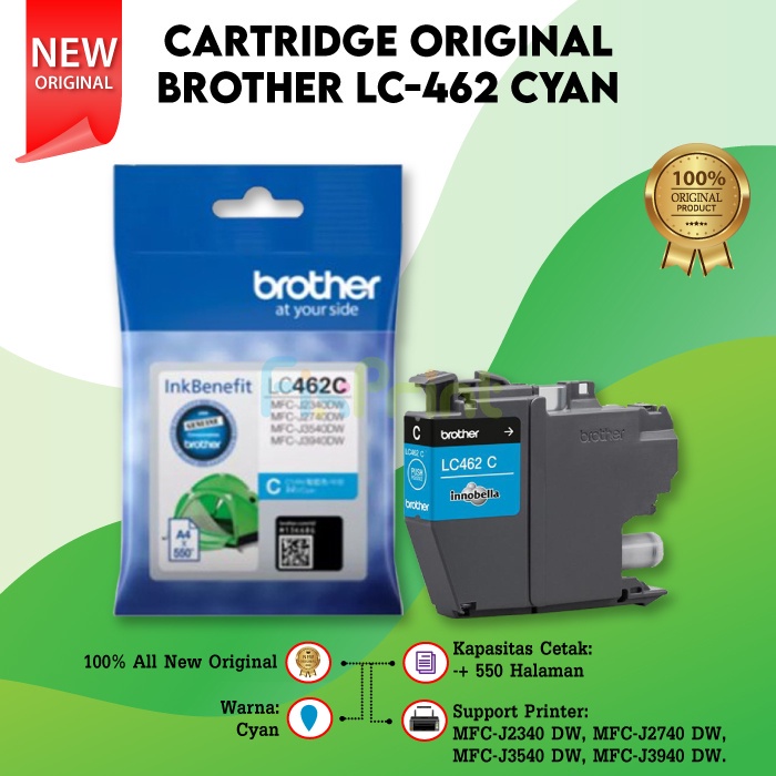 Cartridge LC 462 Tinta Printer MFC J2340 MFC J2740 MFC J3540 MFC-J394