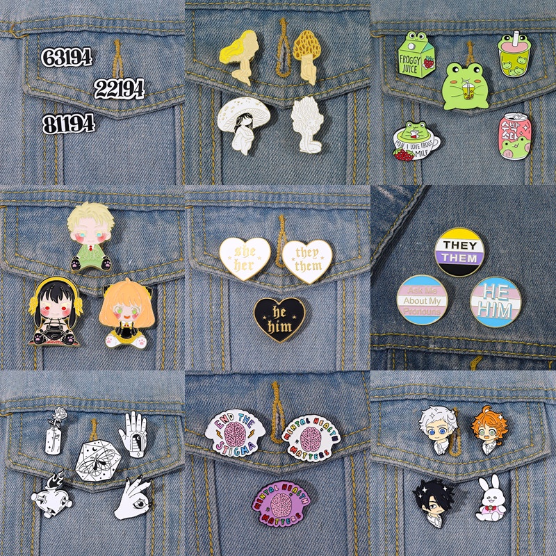 3-5pcs/setcartoon Lapel PinChemical Element Brosanime Peripheral Badgehadiah Untuk Temanpakaian Aksesorisperhiasan