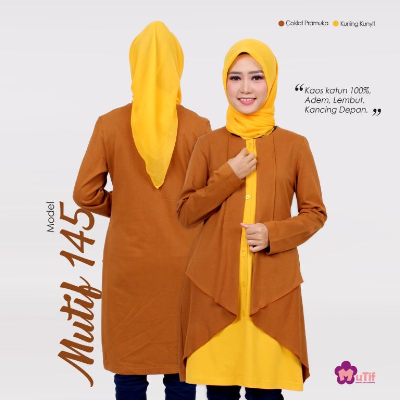 Atasan Katun Wanita Tunik Mutif M 145